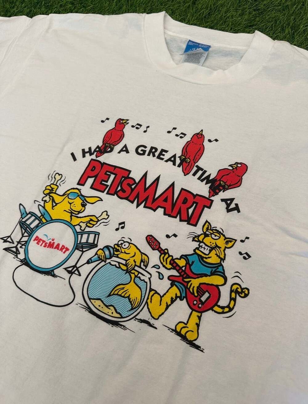 Vintage 90s Fruit of the Loom PetSmart I Had a Great Time Graphic T-Shirt - Picture 2 of 4